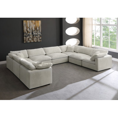 Millersburg Velvet U-Shaped Sectional Reversible