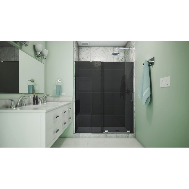 DreamLine Mirage-X 56-60 in. W x 72 in. H Frameless Sliding Shower Door, Chrome