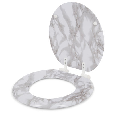 Siège de toilette rond en marbre