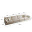 Canapé modulaire en U à 5 places en chenille beige avec canapé rembourré pour la décoration intérieure - chenille, rembourrage doux