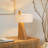 Obelisk Table Lamp - White Cotton-Linen Shade-1855708641