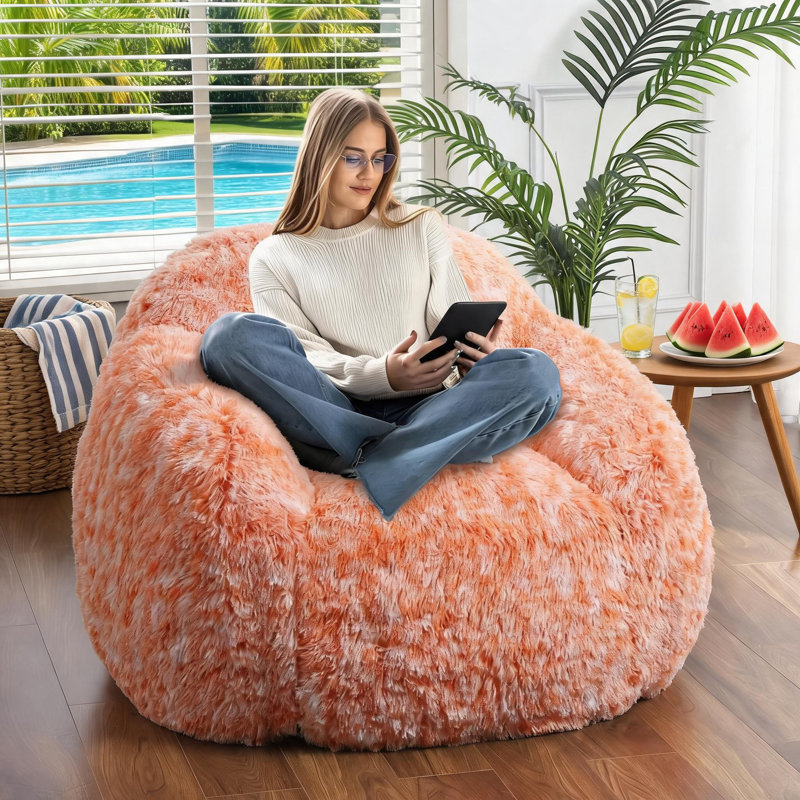 Bean Bag Chair, Orange