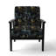 Chaise avec accoudoirs rembourrés style bohème et éclectique Paisley