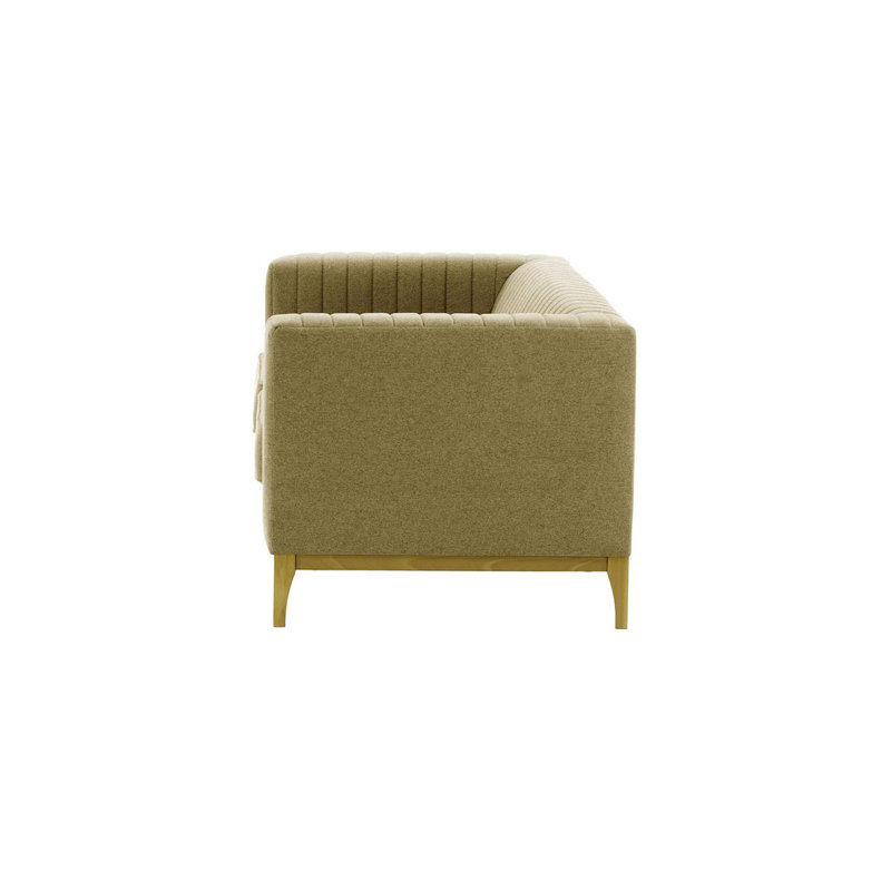 Antowine 2 Seater Sofa, Dark Beige Polyester