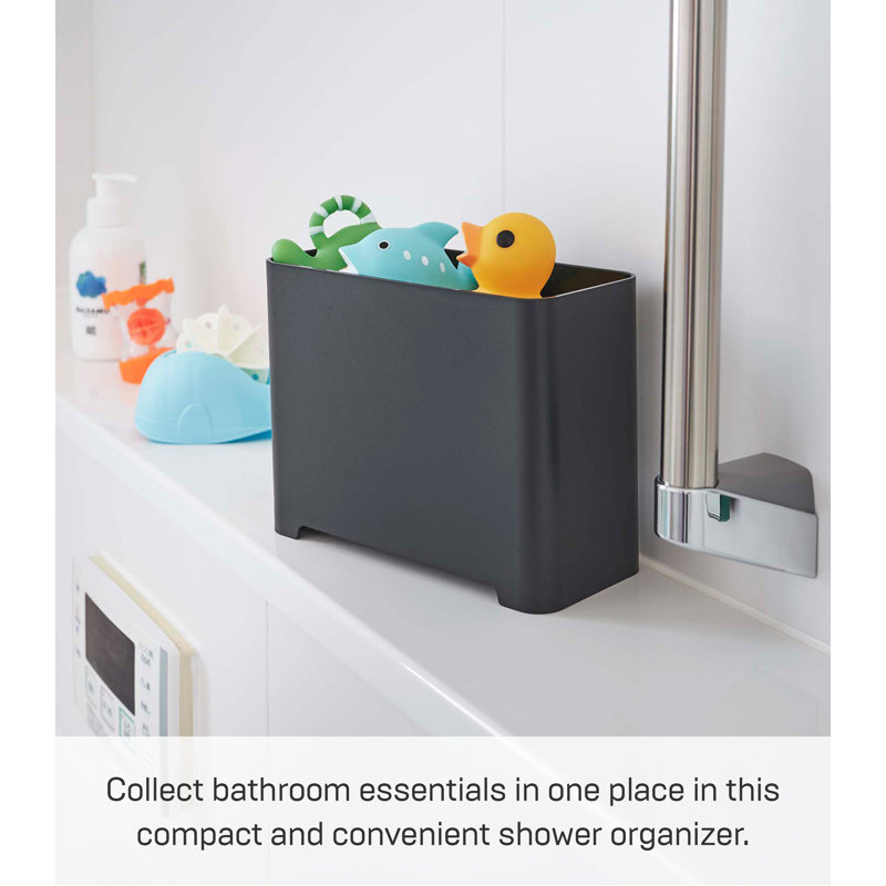 Black Self-Draining Bathroom Organizer for Kids