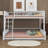 Metal Full XL Over Queen Bunk Bed, Floor Bunk Bed Frame With Ladder And Safety Guardrails, No Box Spring Needed-1486209879