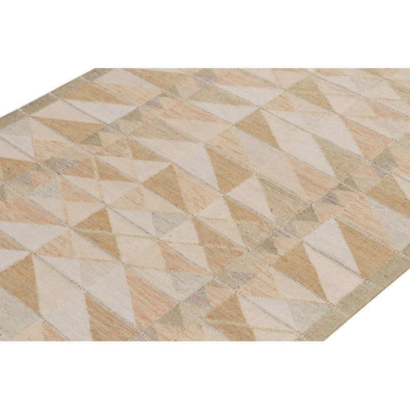 Scandinavian Wool Geometric Area Rug, Rectangle 8' x 10'