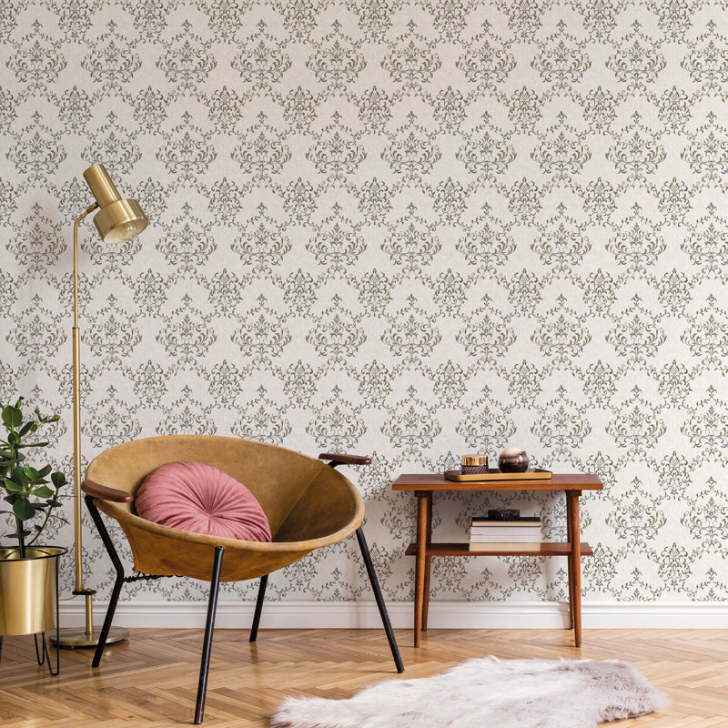 Marne 10m x 53cm Textured Matte Wallpaper Roll, Grey