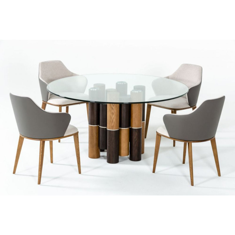 Round Glass Top Dining Table