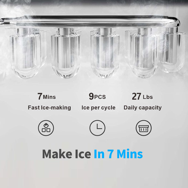 White 3-in-1 Water Dispenser with Ice Maker for 5 Gallon Bottles