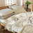 MooMee Lightweight Duvet Cover Set with Zipper Closure 8 Ties 100% Washed Cotton Linen Like Textured Soft Breathable All-Season-111220332-111219965