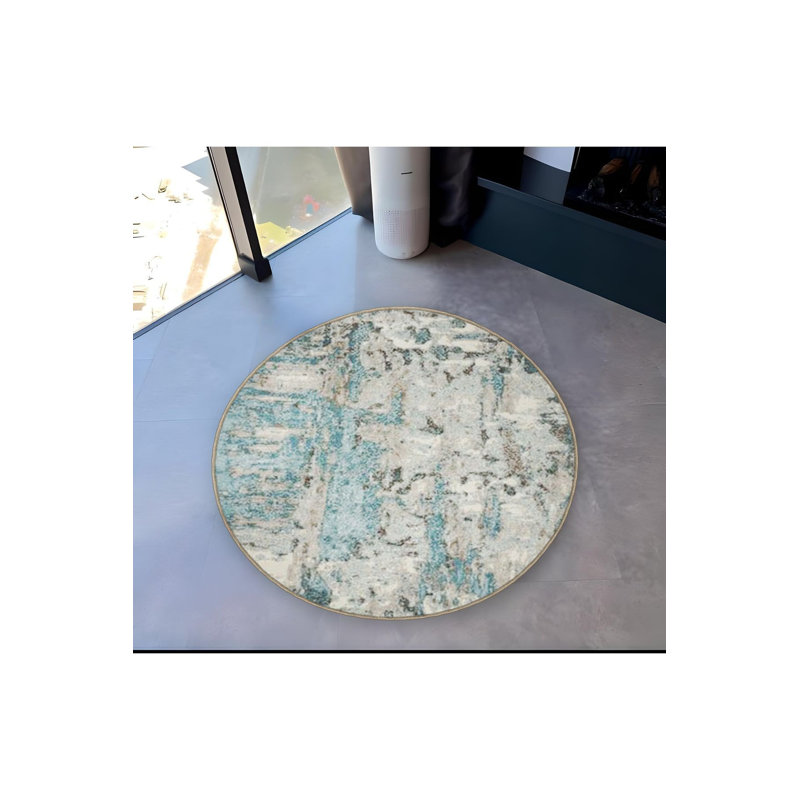 Tapis rond lavable à la machine, Rond 3 pi 3 po 