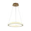 Lustre 1 lumière DEL or sable avec diffuseur en acrylique transparent