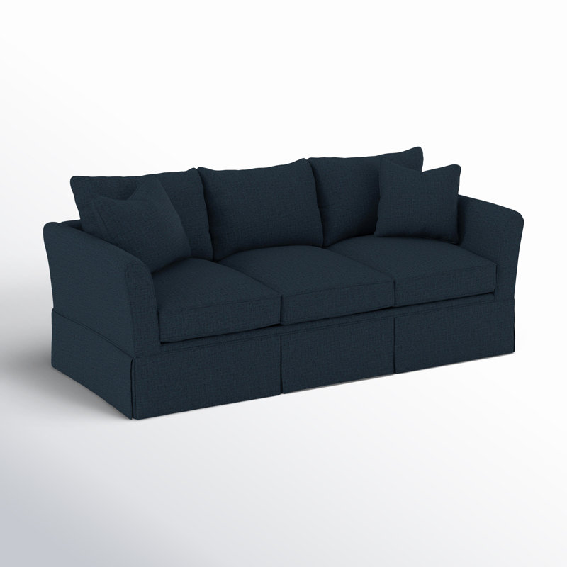 Shelby Upholstered 82'' Sofa, Zuma Navy Textured Linen