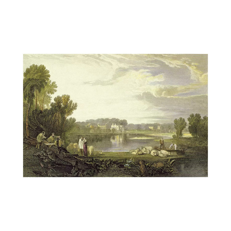 Alexander Pope's Villa, Twickenham, 1811 (John Pye Engraving) by J.M.W. Turner - Wrapped Canvas Print