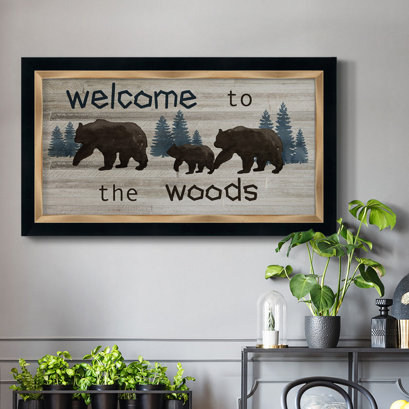 «Bears Welcome», reproduction d'un seul cadre photo sur toile, H 29 po x l 53 po x P 1 po