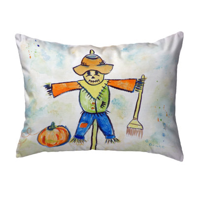 Scarecrow Outdoor Reversible Throw Pillow