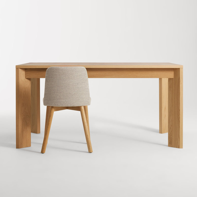 Moreover Solid Wood Dining Table, White Oak, 37" W x 84" L