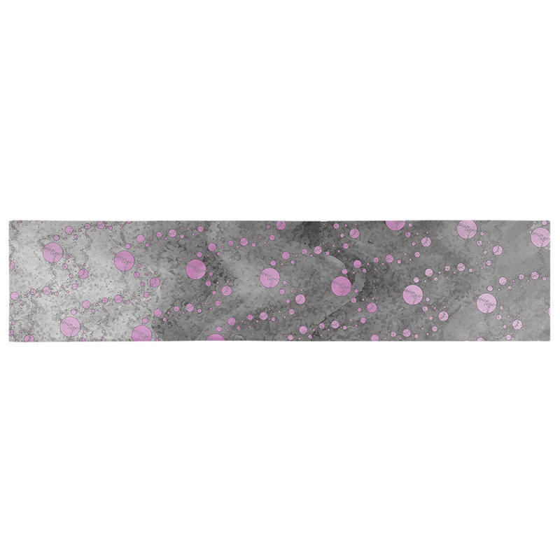 Avicia Table Runner, 90" x 16", Pink/Black