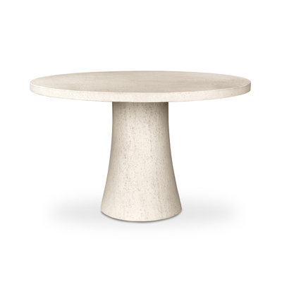 Evony Outdoor Dining Table 48"-Coarse Ivory Concrete