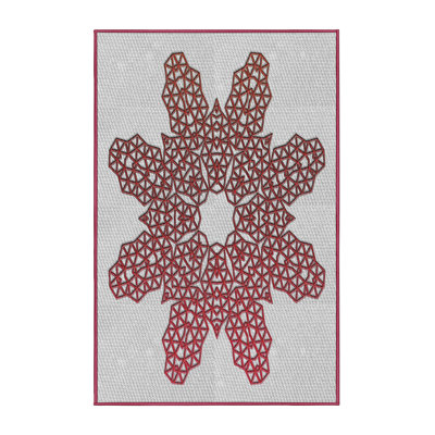Tapis brun/beige tissé à la machine