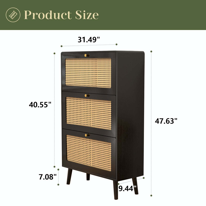 Rangement pour 18 paires de chaussures, Noir