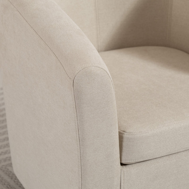Upholstered Armchair, Beige