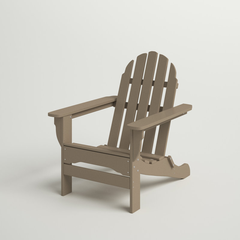 Chaise Adirondack en plastique Leighton, Bois patiné