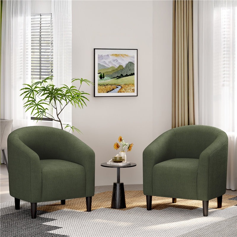 Upholstered Accent Chair, Vert foncé