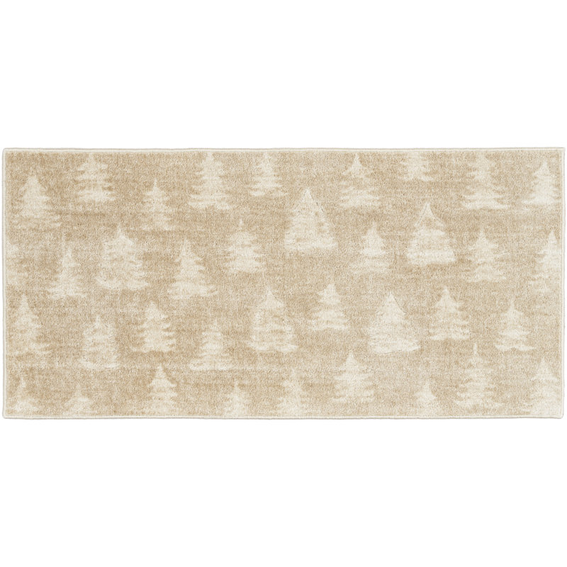 Millwood Pines Accent Decor/Xmas Christmas Tree Beige Indoor, Runner 2' x 4'2"