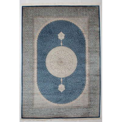 Tapis traditionnel touffeté à la main 6 pi 6 po x 9 pi 6 po Antep