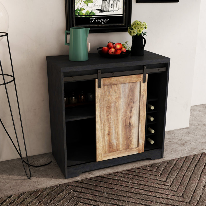 Armoire bar 31 pouces à porte de grange pour salon