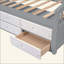 Lit plateforme avec rangement en bois massif et 6 tiroirs