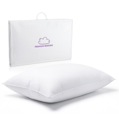 Luxury Natural Goose Down Pillows With 100% Natural 1000+ Fill Power And 700TC Plush Cotton Cover（Set of 1）