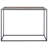 Minimalist Cumminsville 44'' Console Table – Streamlined Modern Design with Brown Wood & Black Metal