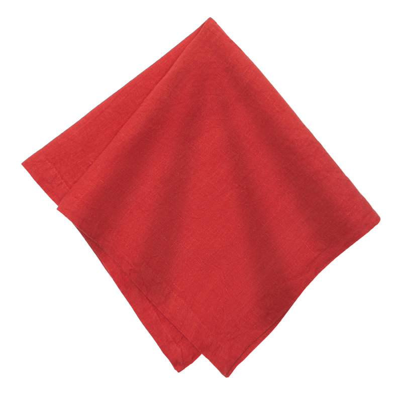 Dalissa Linen Square Napkins, Cranberry