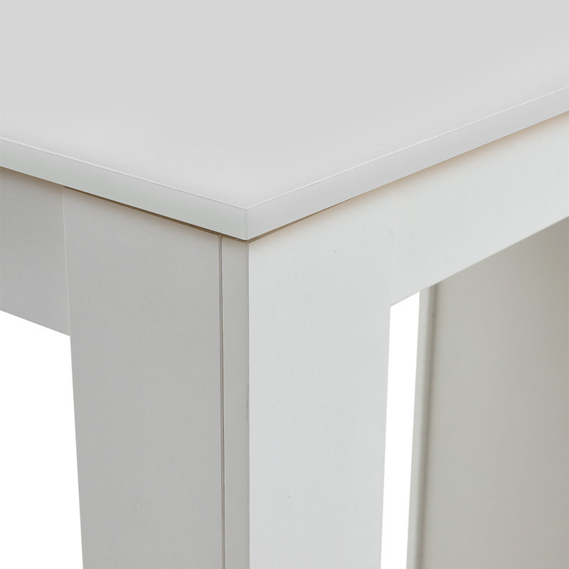Bar Table With Open Shelves, White, White