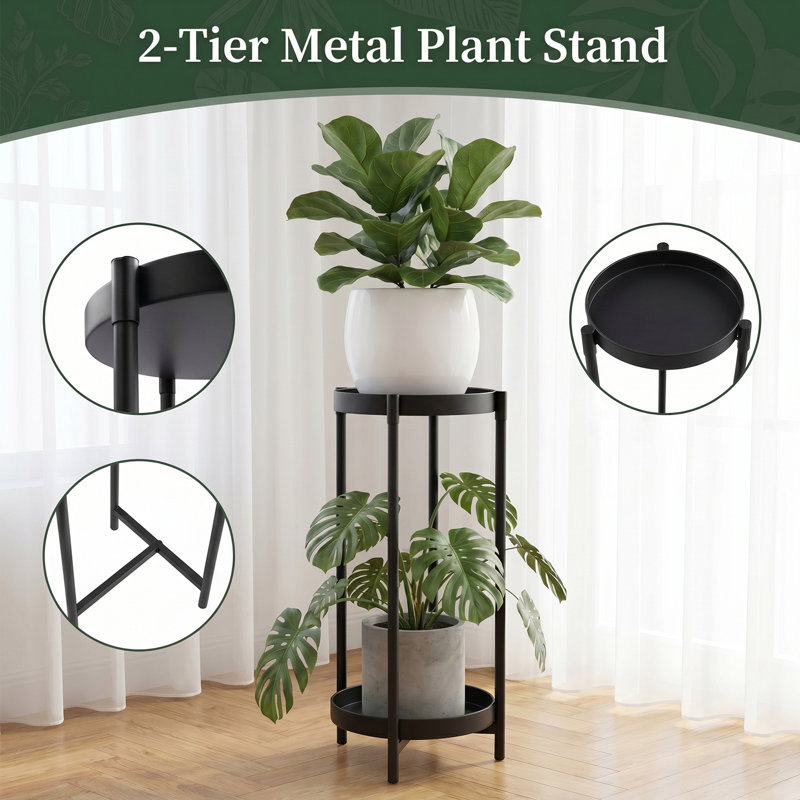 Iron Plant Stand 2 Tier