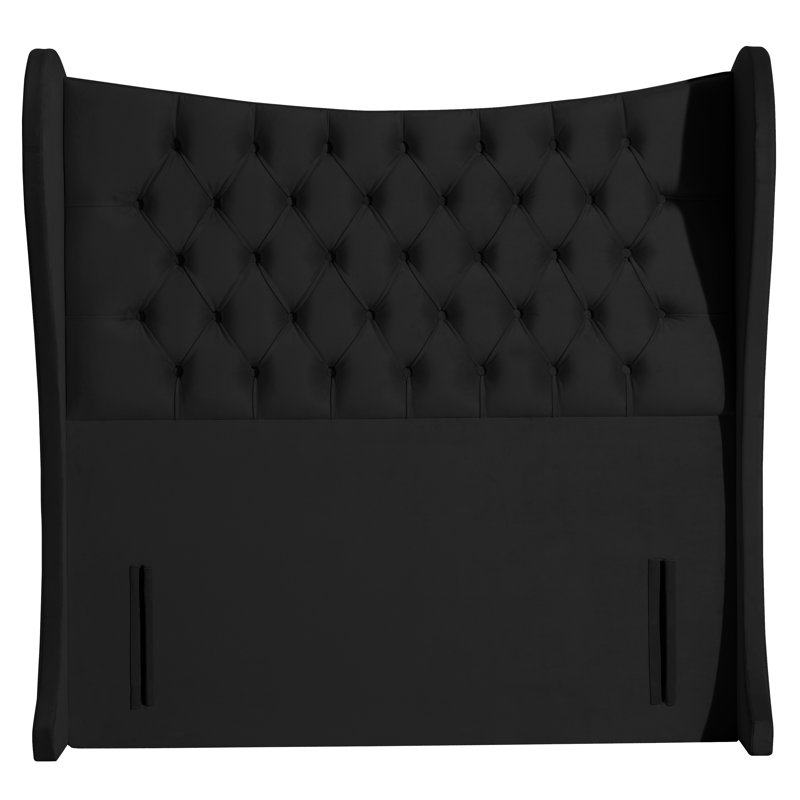 Carino Upholstered Headboard, Black, Kingsize (5')