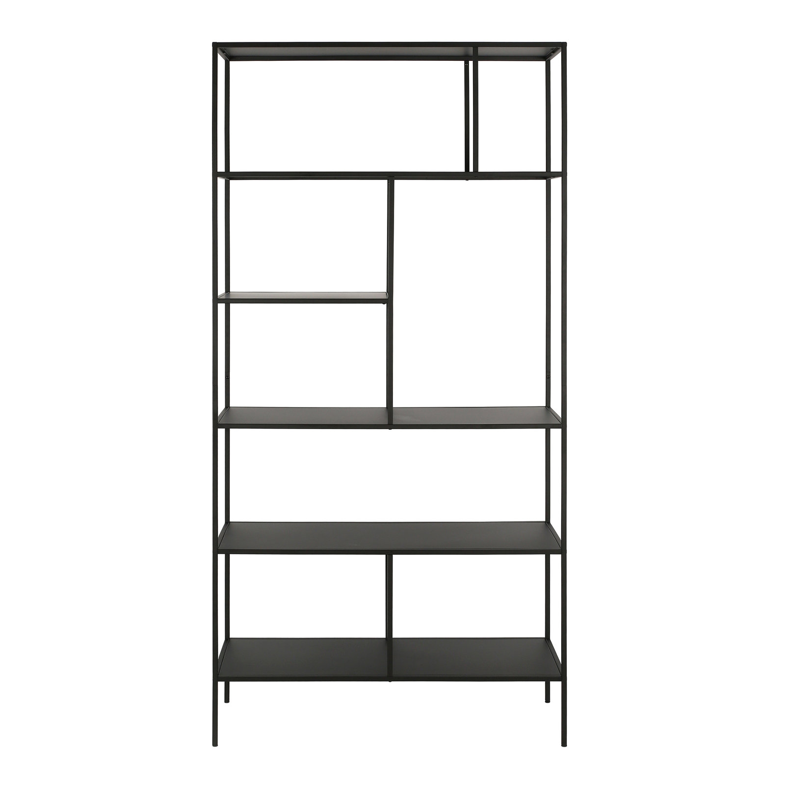 Level Stainless Steel Etagere Bookcase, Blackened Bronze, 72" H x 36" W x 15" D