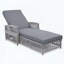 Ensemble de 2 chaises longues réglables en osier avec accoudoirs-1053427034