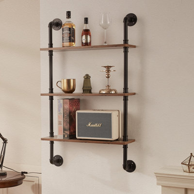 3 Piece Square Wood Floating Shelf