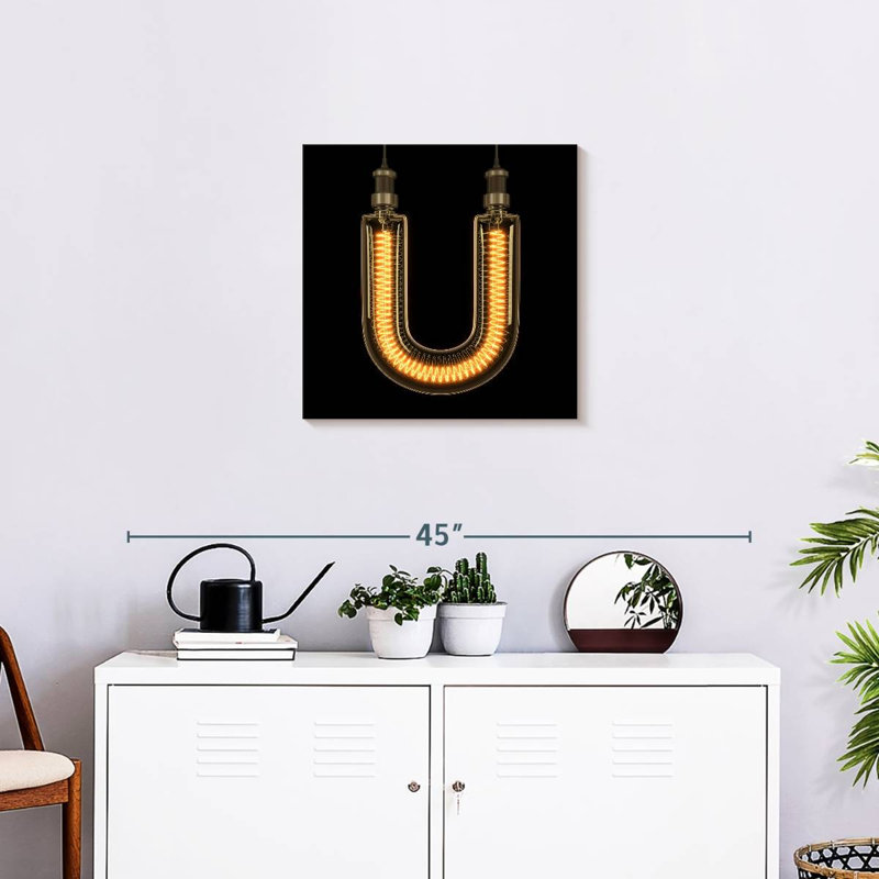 Light Bulb U, 20" H x 20" W