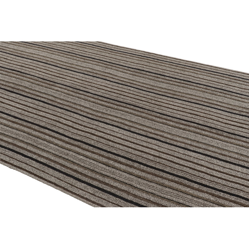 Vintage Palas Bidjari  Kilim, Gray Geometric Stripe - Rug & Kilim