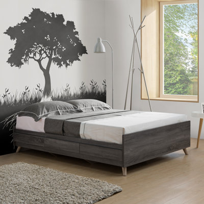 Lit plateforme avec rangement Leslie