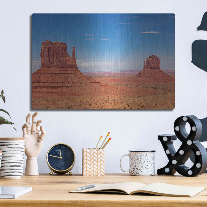 «Utah - Monument Valley 2», art mural en métal, H 12 po x l 16 po
