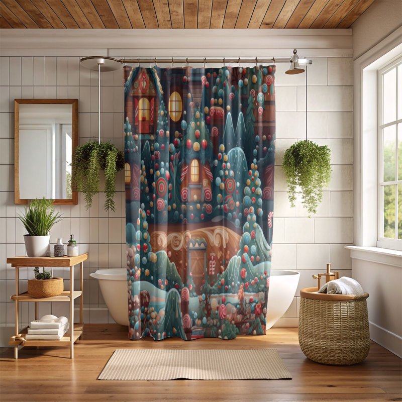 Rideau de douche Sweet Cottage - Premium, H 74 po x l 71 po