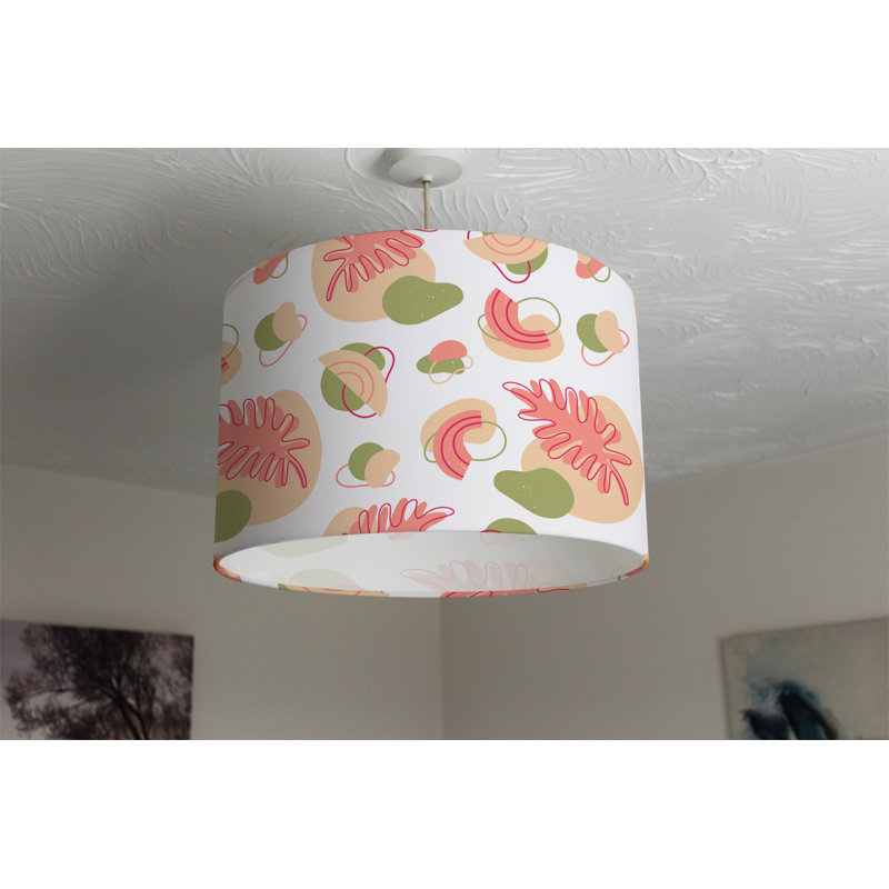 22cm H Canvas Drum Pendant Shade ( Clip On )