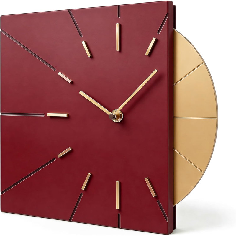 Square Red Clock