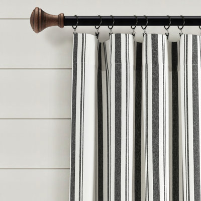 Cotton Blend Semi Sheer Curtain Pair